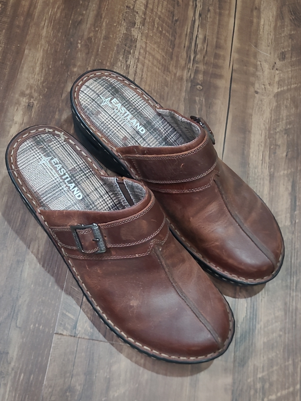 Eastland Leather 2" Clogs Mae Tan - 11 Medium